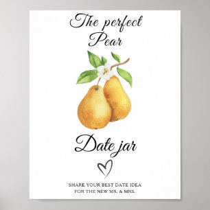 Aquarell-Birnen-Junggesellinnen-Abschied Date Nigh Poster