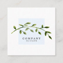 Aquarell-Blatt-blaue quadratische