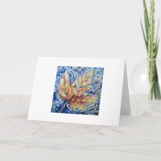 Aquarell-Blatt-Druck Grußkarte Karte
