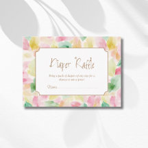 Aquarell-Blätter Blush Senf Salbei-Windel-Raffle
