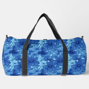 Aquarell Blau Floral Chic Duffle Bag