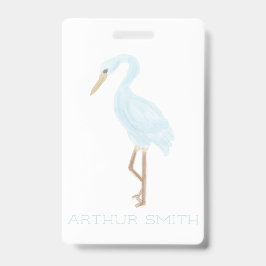 Aquarell Blau Kran Ausweis