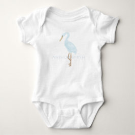 Aquarell Blau Kran Baby Strampler