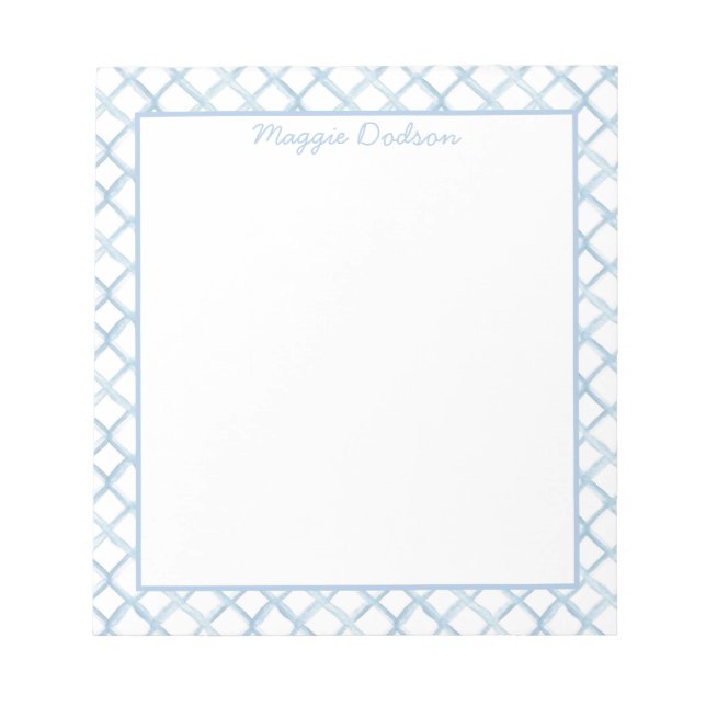 Aquarell Blau Notizbuch Notizblock (Vorderseite)