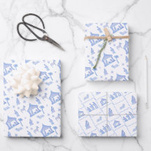 Aquarell Blau Weihnachten Geburt Christi