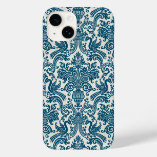 Aquarell Blau & Weiß Florales Vintage-Muster Case-Mate iPhone 14 Hülle