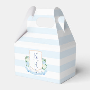 Aquarell Blau-Weiße Küstenhochzeit Geschenkschachtel