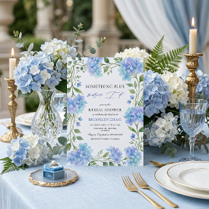 Aquarell Blaue Hortensie Etwas Blaues zur Hochzeit Einladung
