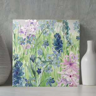 Aquarell Blaue Lila Blume Wilhelm Tell Fliese