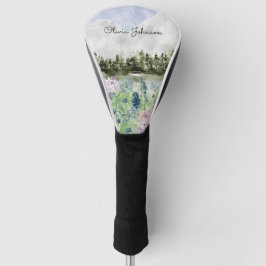 Aquarell Blaue Lila Blume Wilhelm Tell Golf Headcover