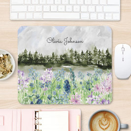 Aquarell Blaue Lila Blume Wilhelm Tell Mousepad