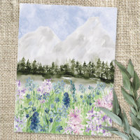 Aquarell Blaue Lila Blume Wilhelm Tell