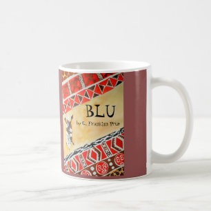 Aquarell-blauer Bucheinband Tasse
