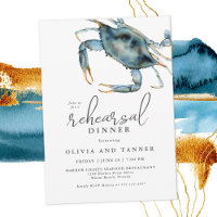 Aquarell Blue Crab Meeresfrüchte Probe Abendessen