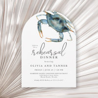 Aquarell Blue Crab Meeresfrüchte Probe Abendessen