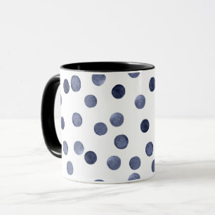 Aquarell Blue Polka dot Tasse