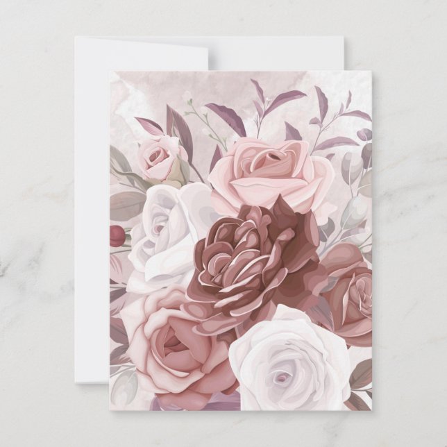 Aquarell-Blume 9 Mitteilungskarte (Vorderseite)