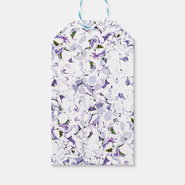 Aquarell Blume aus Hydrangeas. Geschenkanhänger (Vorderseite)