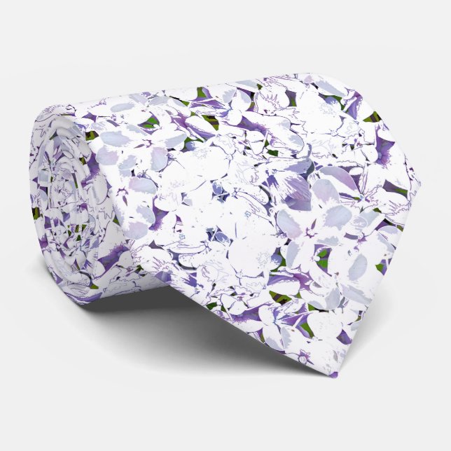 Aquarell Blume aus Hydrangeas. Krawatte (Gerollt)