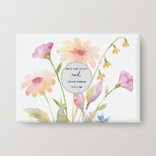 Aquarell-Blume editierbar Button