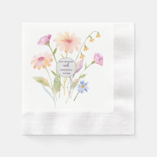 Aquarell-Blume editierbar Serviette