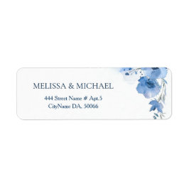 Aquarell-Blume in Blau | Hochzeit