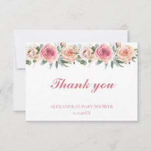 Aquarell Blume Kinderdusche Vielen Dank Dankeskarte