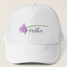 Aquarell-Blume mit Ihrem Namen Trucker Hat
