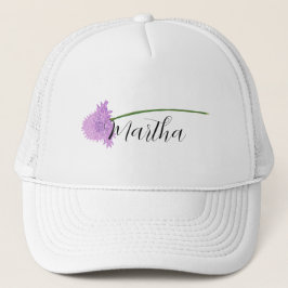 Aquarell-Blume mit Ihrem Namen Trucker Hat Truckerkappe