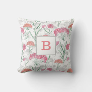 Aquarell, Blume, Monogramm, personalisiert, Kissen