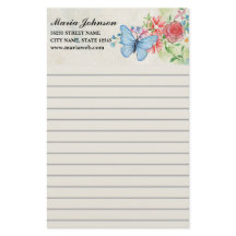 Aquarell-Blume und Schmetterlingsgeschäft