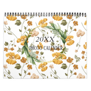 Aquarell-Blumen   12-Foto-Kalender mit Notizen Ca Kalender