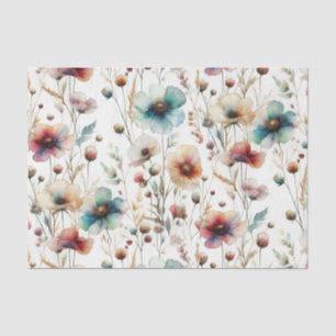 Aquarell-Blumen-Alkohol-Tinte-Blumen Seidenpapier