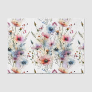Aquarell Blumen Alkohol Tinte Floral Seidenpapier