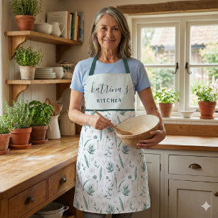 Aquarell-Blumen-Allover-Print-Schürze Schürze