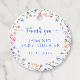 Aquarell-Blumen-Baby-Shower-Dankeschön  Geschenkanhänger