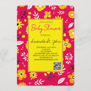 Aquarell-Blumen-Baby-Shower-Einladung Einladung