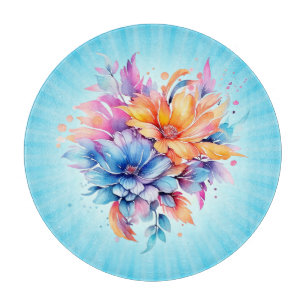 Aquarell-Blumen-Blumen-Design-24683 Schneidebrett