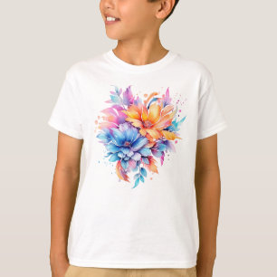 Aquarell-Blumen-Blumen-Design-24683 T-Shirt