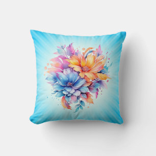Aquarell-Blumen-Blumendesign-24683 Kissen
