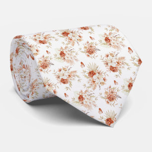Aquarell-Blumen Boho-Muster Krawatte