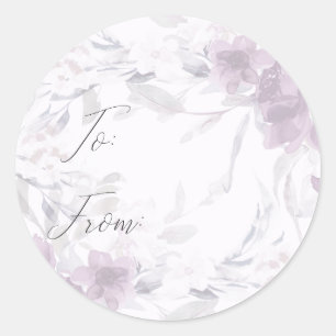 Aquarell-Blumen-Botanik-Geschenk von und für Runder Aufkleber