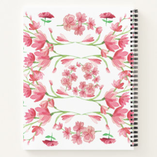Aquarell-Blumen-Cliparts, Rosenstrauß, rosa Blume Notizbuch