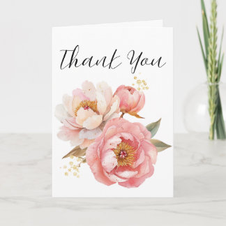 Aquarell-Blumen-Dankeschön-Grußkarte Karte