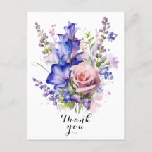 Aquarell-Blumen-Dankeschön