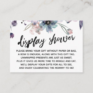 Aquarell-Blumen-Display Baby Shower Begleitkarte