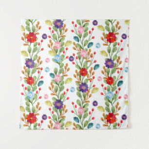 Aquarell-Blumen Farbige Muster-67488 Wandteppich