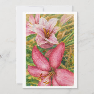 Aquarell Blumen Feiertagskarte
