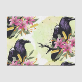 Aquarell-Blumen Floral Raven Botanicals Seidenpapier