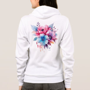 Aquarell-Blumen Florales Design Hoodie